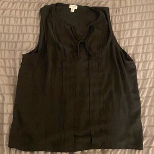 Jcrew sleeveless blouse in black, sz XL